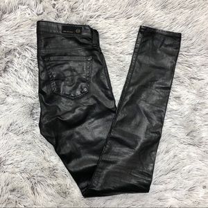 AG Faux Leather Supper Skinny Leggings/Jeans